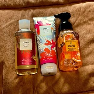 Bath and Body Works Oahu Coconut Sunset & Orange Sunrise